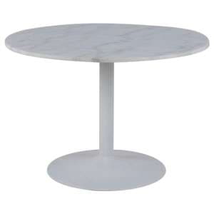 Taraji Marble Dining Table With White Base In Guangxi White - UK