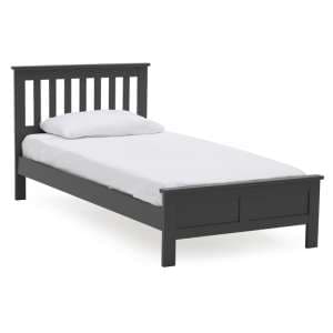 Willox Wooden Single Size Bed In Grey - UK