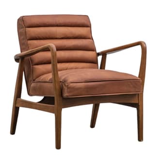 Leather chair deals with wood frame