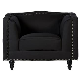 Black fabric online armchair