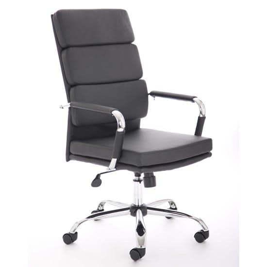 Advocate Leather Executive Office Chair In Black With Arms | Furniture ...
