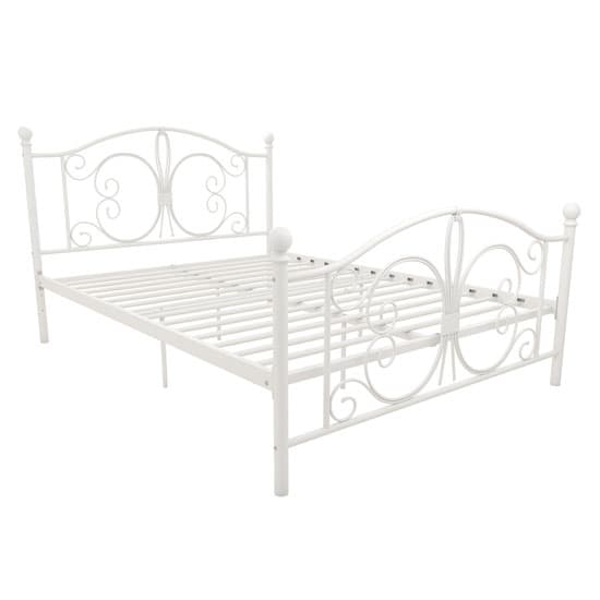 Bemba Metal King Size Bed In White Furniture In Fashion