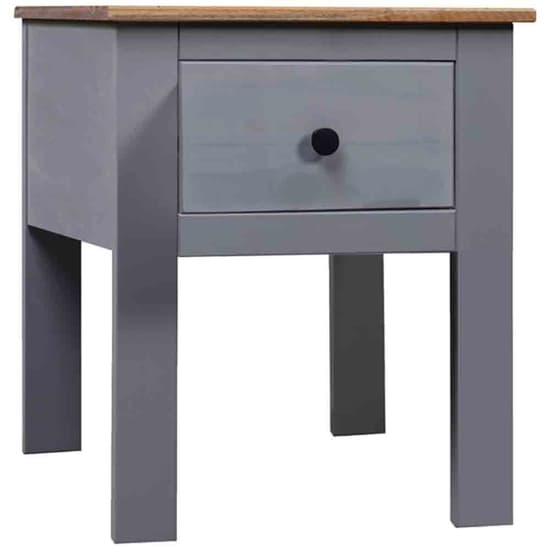 Bury Wooden Bedside Cabinet With 1 Drawer In Grey And Brown_1