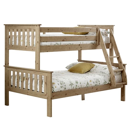 Carra Wooden Triple Bunk Bed In Pine | Furniture in Fashion