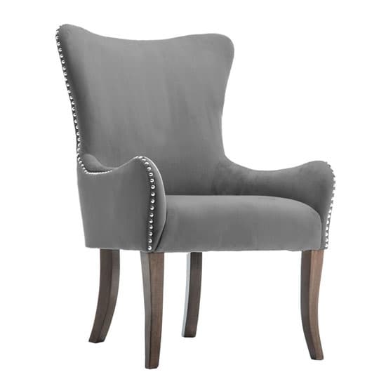 Ellis Fabric Bedroom Chair In Grey Furniture in Fashion