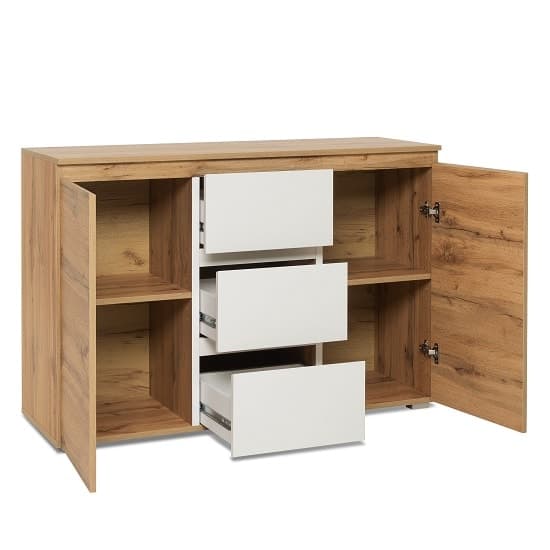 Hilary Contemporary Wooden Sideboard In Oak And White | Furniture in ...