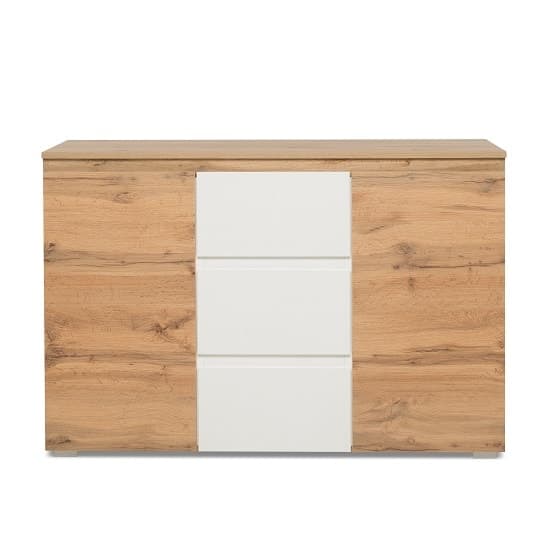 Hilary Contemporary Wooden Sideboard In Oak And White | Furniture in ...