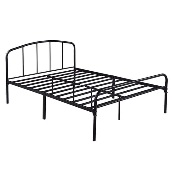 Multan Metal Small Double Bed In Black | Furniture in Fashion