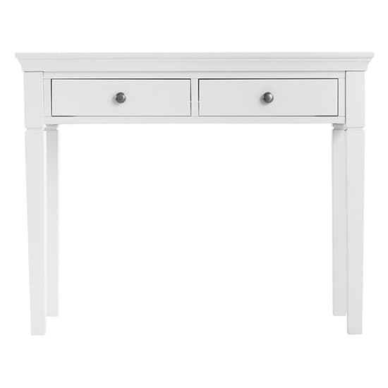 Skokie Wooden 2 Drawers Dressing Table In Classic White | Furniture in ...