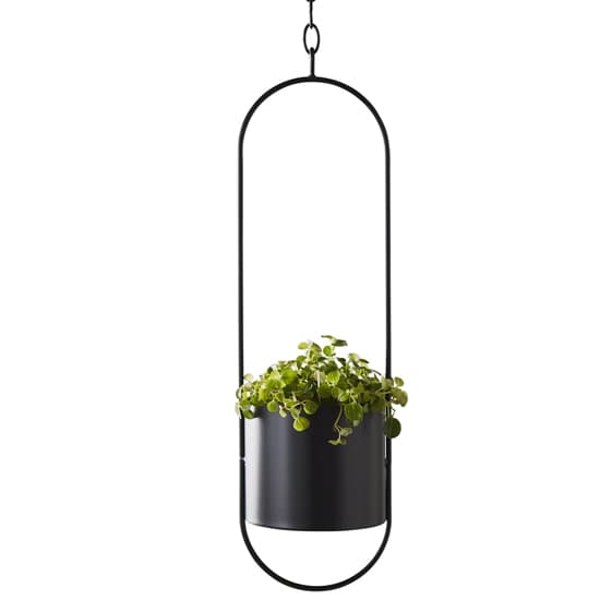 Vail Large Metal Hanging Plant Holder In Black | Furniture in Fashion