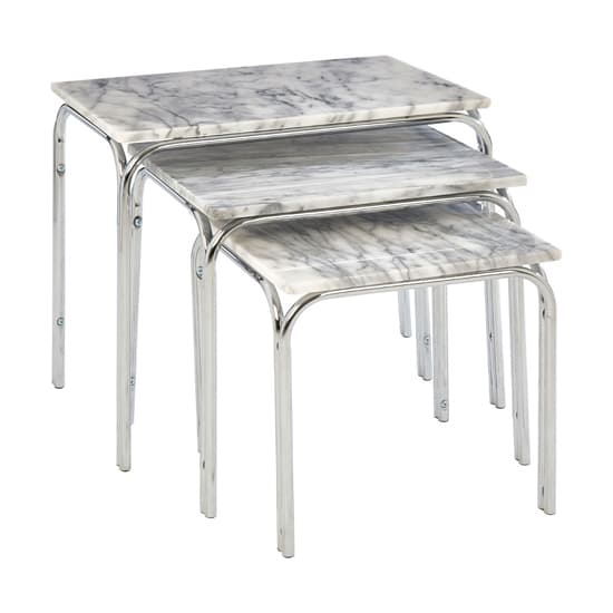 Marble and chrome online nest of tables