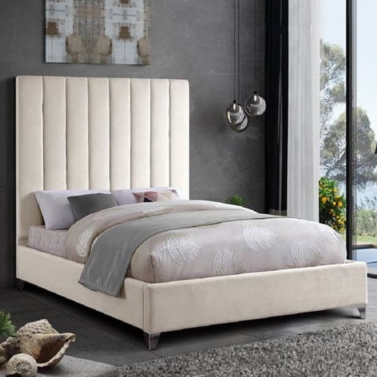 Aeliana velvet upholstered on sale platform bed