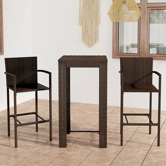 Brown 2024 rattan bar