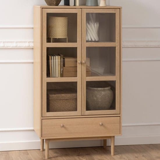 White oak online china cabinet