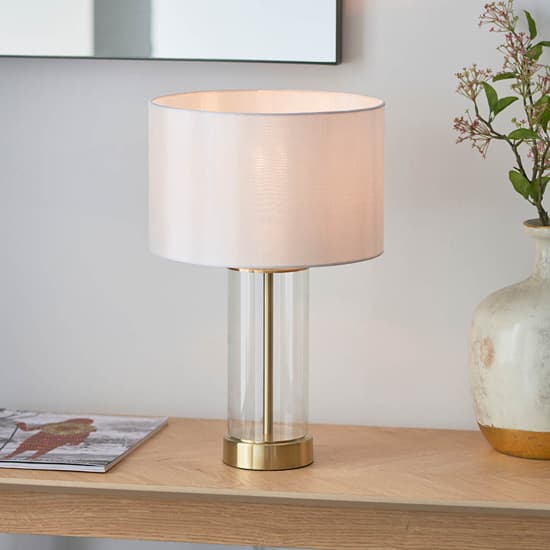 Brass touch sales table lamp