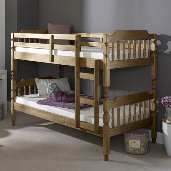 Simple wooden online bunk beds