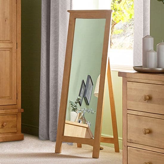 Pine mirror deals with drawer