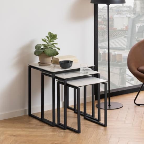 White and black nest deals of tables