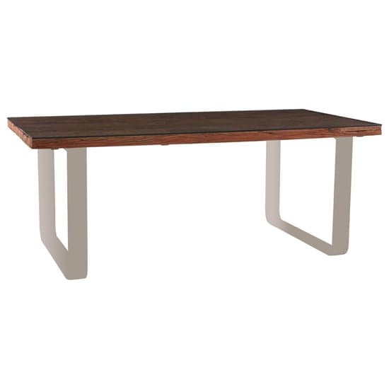 Kero Glass Top Dining Table With U-Shaped Base In Natural