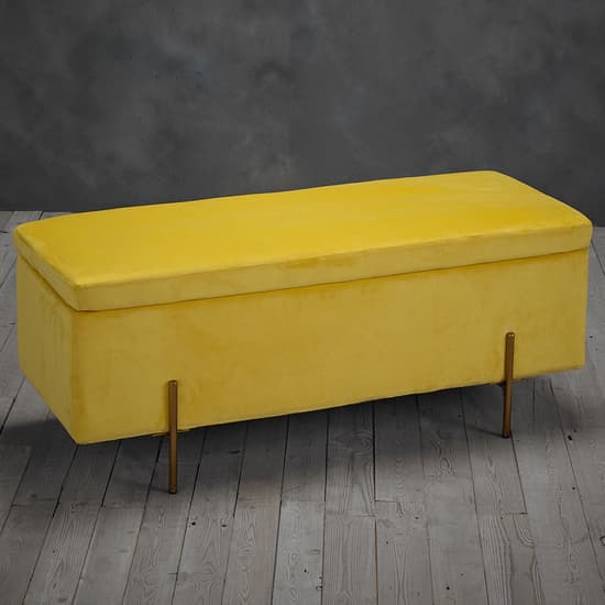 Storage ottoman with 2024 gold legs