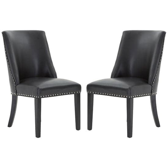 Black nailhead on sale dining chairs