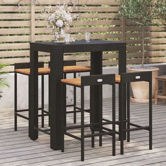 Wood patio bar deals set