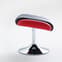 Liam Reclining Chair In Black And Red Faux Leather With Stool_11