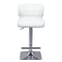 Candid Faux Leather Bar Stool In White With Chrome Base_2