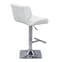 Candid Faux Leather Bar Stool In White With Chrome Base_3