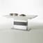 Libya Pedestal Extendable Dining Table In White With Grey Base_2