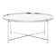Alluras Silver Glass Coffee Table With Chrome Frame_2
