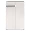 Belfort High Gloss Shoe Cabinet 2 Doors In White And Slate Grey_3