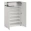 Belfort High Gloss Shoe Cabinet 2 Doors In White And Slate Grey_4
