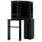 Dagna Corner Wooden Dressing Table In Black With LED Lights_5