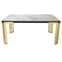 Davos Sintered Stone Dining Table In Grey With Gold Frame | Furniture ...