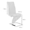 Demi Z Faux Leather Dining Chair In White With Chrome Feet_2