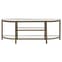 Hobson Clear Glass TV Stand With Bronze Frame_3