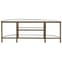 Hobson Clear Glass TV Stand With Bronze Frame_5
