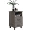 Hull Wooden Bedside Cabinet With 2 Drawers 1 Shelf In Light Grey_6