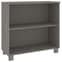 Hull Wooden Bookcase With 2 Shelf In Light Grey_2