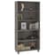 Hull Wooden Bookcase With 5 Shelves In Light Grey_4