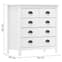 Kendal Wooden Chest Of 5 Drawers In White_4