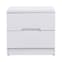 Manhattan High Gloss Bedside Cabinet With 2 Drawers In White_3