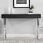 Mayline Glass Top High Gloss Console Table In Black Furniture In Fashion