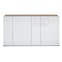 Tivoli Gloss Sideboard 4 Doors 6 Shelves In White Artisan Oak Top_3