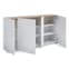 Tivoli Gloss Sideboard 4 Doors 6 Shelves In White Artisan Oak Top_4