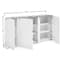 Tivoli Gloss Sideboard 4 Doors 6 Shelves In White Artisan Oak Top_5