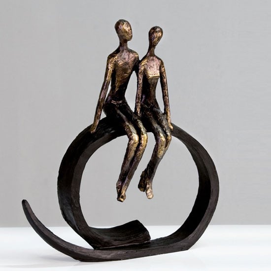 Read more about Close sculpture in bronze with black metal ring