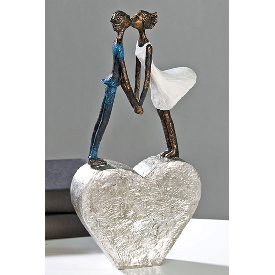 Photo of Devotion sculpture in white and blue with silver base