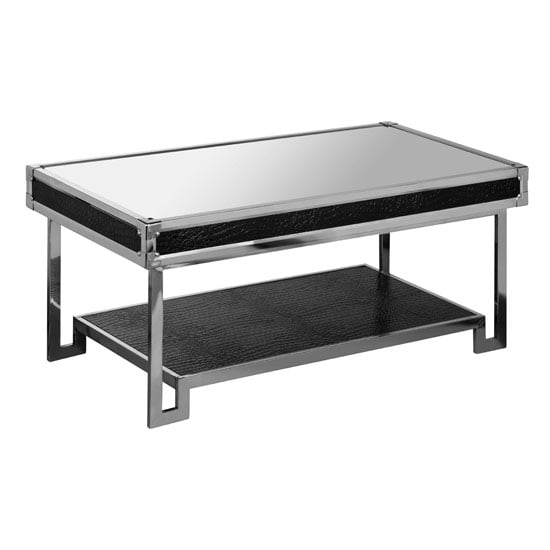 Product photograph of Medio Mirror Effect Top Coffee Table With Steel Frame from Furniture in Fashion